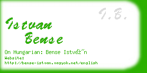 istvan bense business card